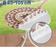 Maximex Garden tablecloth with elastic for round table, mosaic, Ø 85-105 cm