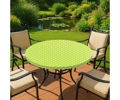 Maximex Garden tablecloth with elastic for round table, lime žalias, Ø 70-86 cm