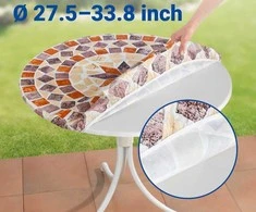 Maximex Garden tablecloth with elastic for round table, mosaic, Ø 70-86 cm