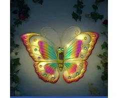 Maximex Garden wall decoration, solar LED butterfly, 54 x 40 cm