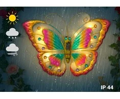 Maximex Garden wall decoration, solar LED butterfly, 54 x 40 cm