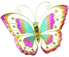Maximex Garden wall decoration, solar LED butterfly, 54 x 40 cm