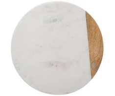 Secret De Gourmet GEOM HYGGE pasukamas padėklas, Ø 30 cm, marmurinis, baltas