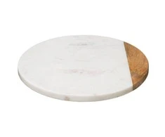 Secret De Gourmet GEOM HYGGE pasukamas padėklas, Ø 30 cm, marmurinis, baltas