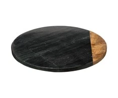 Secret De Gourmet GEOM HYGGE pasukamas padėklas, Ø 30 cm, marmuras, juodas