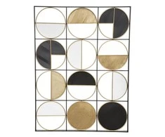 Atmosphera Geometrinė sienų apdaila iš metalo, 76 x 101 cm