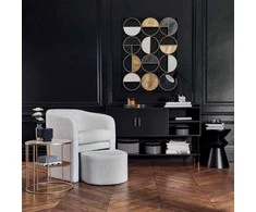 Atmosphera Geometrinė sienų apdaila iš metalo, 76 x 101 cm