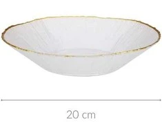 Home Styling Collection Stiklo salotinė 500 ml, auksinė 20,5 cm
