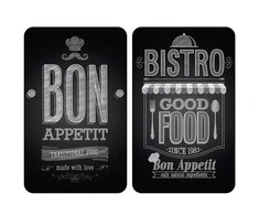 Stiklinės apsauginės plokštės BON APPETIT viryklei - 2 vnt, WENKO,