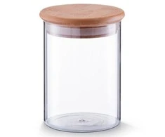 Bamboo Stiklinis indas su bambukiniu dangteliu, 750ml, ZELLER