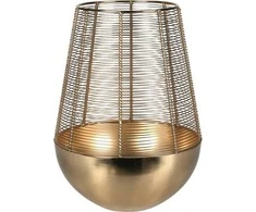 Home Styling Collection Auksinis žvakių žibintas, metalinis