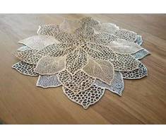 Zeller Lėkštės pagalvėlė FLOWER, 46 cm, aukso spalvos