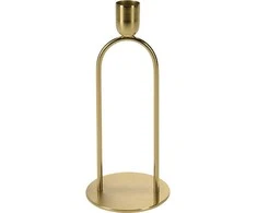 Home Styling Collection Gold Metalinis dekoratyvinis žvakių laikiklis, auksinis, 20 cm