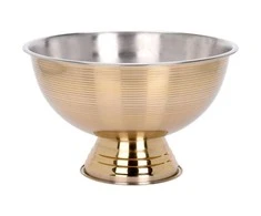 Dekoracja Domu Steel Nerūdijantis plienas bowl, Ø 39,5 cm, auksinis