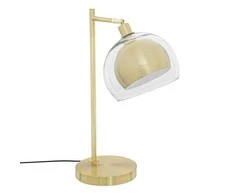 Atmosphera GLAMOUR Naktinė šviesa aukso spalvos, metalas ir stiklas, 48 cm