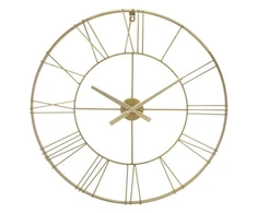 Atmosphera Apvalus sieninis laikrodis iš 3D metalo, Ø 70 cm, auksinis
