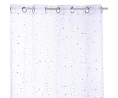Atmosphera Window curtain, baltas with auksinis stars - 140 x 250 cm