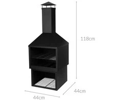 Ambiance Grilis su aukštu kaminu, 118 cm