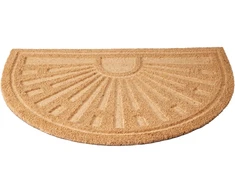 Home Styling Collection Half-round doormat made of coconut fiber, 52 x 79 cm
