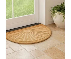 Home Styling Collection Half-round doormat made of coconut fiber, 52 x 79 cm
