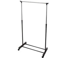 Excellent Houseware Drabužių kabykla metalinas juoda ant ratukų 160 cm