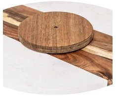 5five Simply Smart HARMONY patefonas, marmuras ir akacija, Ø 34,9 cm
