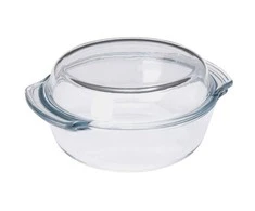 Bigbuy Cooking Orkaitėms atsparus indas su dangteliu su dangčiu Apvalus 1,7 l keptuvės forma