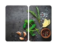 HERBS stiklo apsauginės plokštės krosnelei - 2 vnt, WENKO
