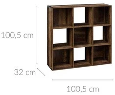 5five Simply Smart Indus atvira knygų spinta, 100,5 x 32 x 100,5 cm