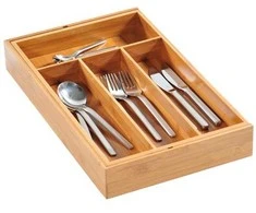 Insert Stalo įrankių įdėklas su reguliuojamu 26-49 cm, bambukas, KESPER