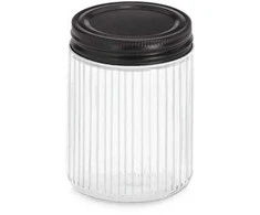 Zeller Stiklainis su metaliniu dangteliu KITCHEN ESSENTIALS, briaunotas stiklas