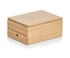 Bamboo Papuošalų dėžutė su veidrodžiu ir stalčiumi, bambukas, ZELLER