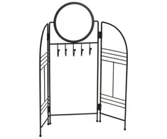 Home Styling Collection Papuošalų kabykla su veidrodžiu, metalinė
