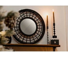 Hs Decoration Žvakidė aliuminis juoda 23,5 cm