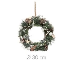 Atmosphera Kalėdinis vainikas iš natūralių medžiagų, Ø 30 cm