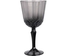 Excellent Houseware Pilkos stiklinės vyno taurė, 310 ml