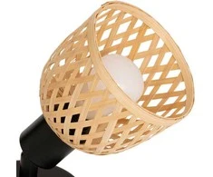Atmosphera Lamp Sieninis šviestuvas LIO su gaubtu, pagamintas iš pinto bambuko, Ø 10 cm