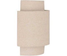 Lamp Sieninis šviestuvas NAHEL su tekstiliniu gaubtu, lino spalvos, aukštis 27 cm.
