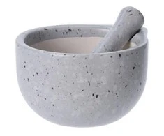 Kitchen Craft Virtuvinis skiedinys su grūstuvu, keramikinis, baltas