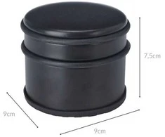 Excellent Houseware Stoperis durims, juodas, 9 cm