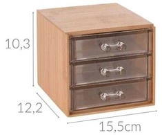 Kosmetikos organizatorius bambukinis 15x12x11 cm