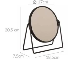 5five Simply Smart Kosmetinis veidrodis, stovimas, sulankstomas, Ø17 cm, juodas