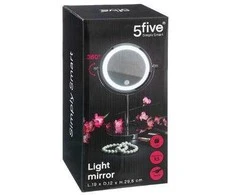 5five Simply Smart Kosmetinis veidrodis su LED apšvietimu, apvalus, ant metalinio pagrindo