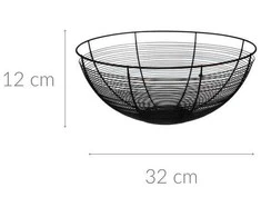 5five Simply Smart 55 Juodas METAL krepšelis 32 cm Lėkštė vaisiams ir daržovėms