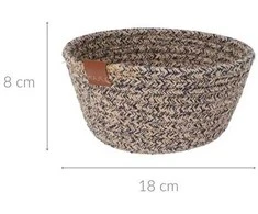 Home Styling Collection „Home Styling“ kolekcijos laikymo krepšeliai, pinta medvilnė, 18 x 8 cm