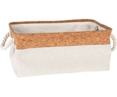 Home Styling Collection Sandėliavimo krepšelis su virvinėmis rankenomis ir kamštiniu viršumi, 36 x 25 x 17 cm