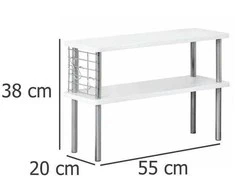 Kesper Küchenregal mit 2 Ebenen, MDF, FSC, baltas