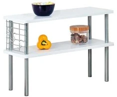 Kesper Küchenregal mit 2 Ebenen, MDF, FSC, baltas