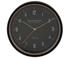 Laikrodis Atmosphera Sven, aukso/juoda, plastikas, D29 cm