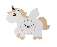 Home Styling Collection Unicorn Vienaragis sieninis laikrodis iš MDF, 30 x 24 cm
